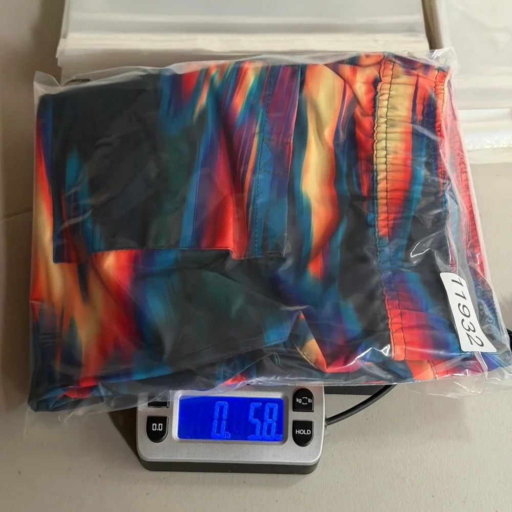Forever‎ 21 Men XL Swim Trunks Abstract Blurred Print Multicolor Mesh Lined 4in